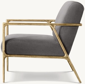 Ensemble de canapés modernes et luxueux pour salon, style INS, mobilier d'intérieur, canapé forgé en acier inoxydable massif et martelé à la main - Product Image 3