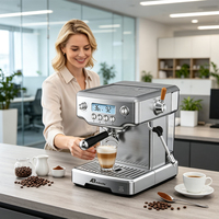Machine à expresso Anbo en acier inoxydable, système de chauffage à double thermo-bloc, pour cappuccino, latte, americano, expresso