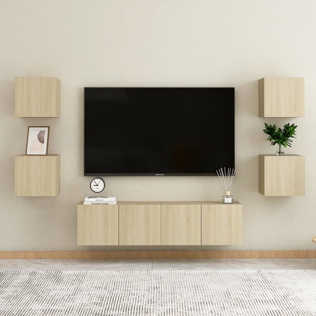 Factory Customized Simple Design Wall Mounted Floating TV Stand for Living Room