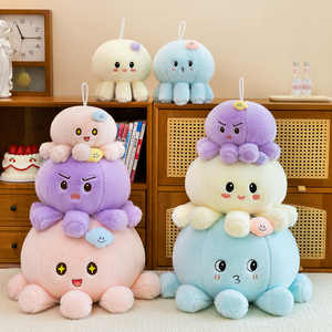 Set di <span class=keywords><strong>Peluche</strong></span> <span class=keywords><strong>Polpo</strong></span> Premium, Grande e Piccolo, per Regalo Baby Shower, Decorazione Cameretta a Tema Vita Marina - Product Image 4