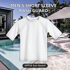 Camiseta de Manga Corta para Hombre, Protección UV, Tejido de Spandex/Poliéster Refrigerante + Estampado Sublimado, Costuras Planas para Deportes Acuáticos Activos, BJJ - Product Image 2