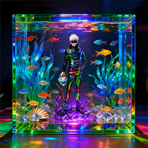 Spell Return Battle Gojo Satoru Dubbelkop Vervangbaar PVC Animatie Model Beeldje Ornamenten <span class=keywords><strong>Aquarium</strong></span> Accessoires - Product Image 4