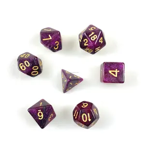 New Arrival Low MOQ Play Dice Custom Dnd Dice Sets Double Starry Colors