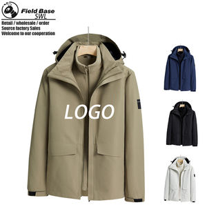 แจ็กเก็ตผู้ชายสีน้ำตาลที่ทนต่อการสึกหรอแบบสามในหนึ่งทีมขายตรงและขายส่งจากโรงงานต้นทางสามารถปรับแต่งได้ - Product Image 1