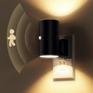 LOHAS lampu malam LED Sensor gerak, lampu malam LED lembut putih Modern colokan dinding lampu malam diaktifkan untuk lorong kamar mandi - Product Image 1