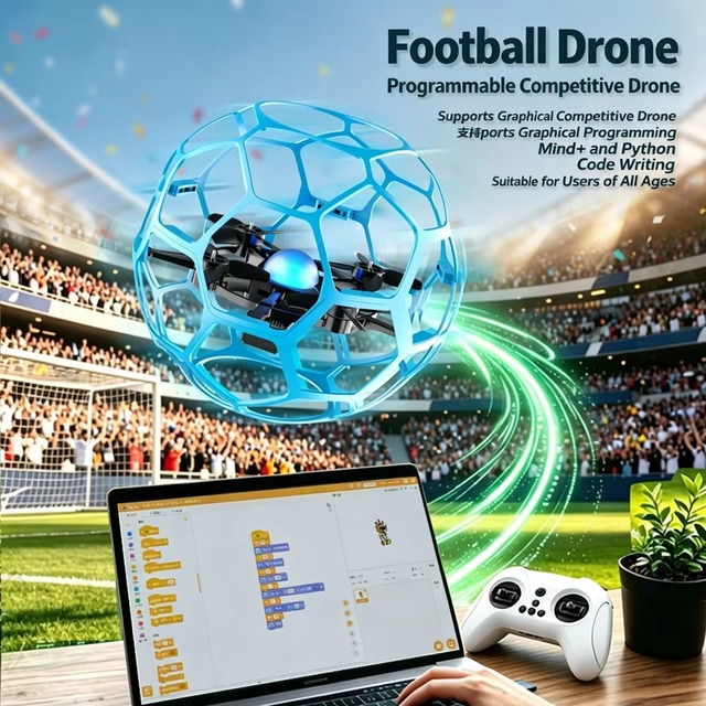Dowellin Programming Educational Quadcopter | Indoor-Outdoor STEM Drone Remote Control Program Drone for Coding Flight Learning
