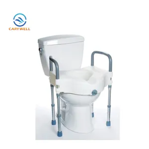 Yaşlı yükseltilmiş yükseltilmiş tuvalet koltuk kollar ve bacaklar