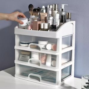 Commercio all'ingrosso Multi-funzione di plastica trasparente cassetti Desktop 4 strati di trucco organizzatore cosmetici portagioie contenitore contenitore - Product Image 1
