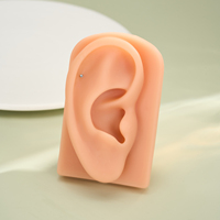 Toposh 316L Acier inoxydable Tragus Cartilage Daith Helix Boucle d'oreille Studs pour lèvres et oreilles à filetage externe Bijoux de piercing Labret