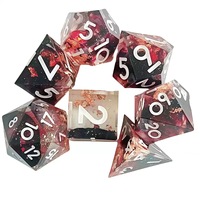 Dés en résine pour jeux de société D&D, Dragon & Dungeon, COC, Groupe de jeu TRPG, Cthulhu, ensemble de 7 pièces multi-facettes D4-D20