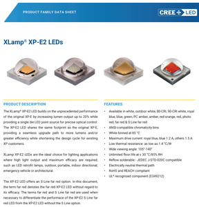 Crees Best Quality XLamps XP-E2 <b>LEDs</b> XPEBPR 660nm Red <b>LED</b> 513mW 3W 130Degree 3535 <b>SMD</b> <b>LED</b> Chip - Product Image 2