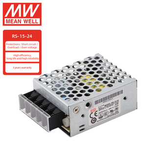 หม้อแปลงไฟฟ้า AC 220V เป็น 24V แรงดันไฟฟ้า 24Vdc หม้อแปลงไฟส่องสว่าง 2 แอมป์ Mean Well ของแท้ รุ่น RS-15-24 ชุดจ่ายไฟ - Product Image 1