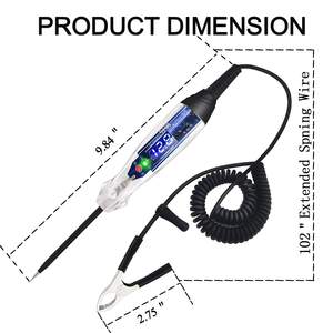 Мощный автомобильный цифровой LED-тестер цепей 3-60В DC, тестер аккумуляторов, электрический тестер-ручка с вольтметром и индикатором - Product Image 5