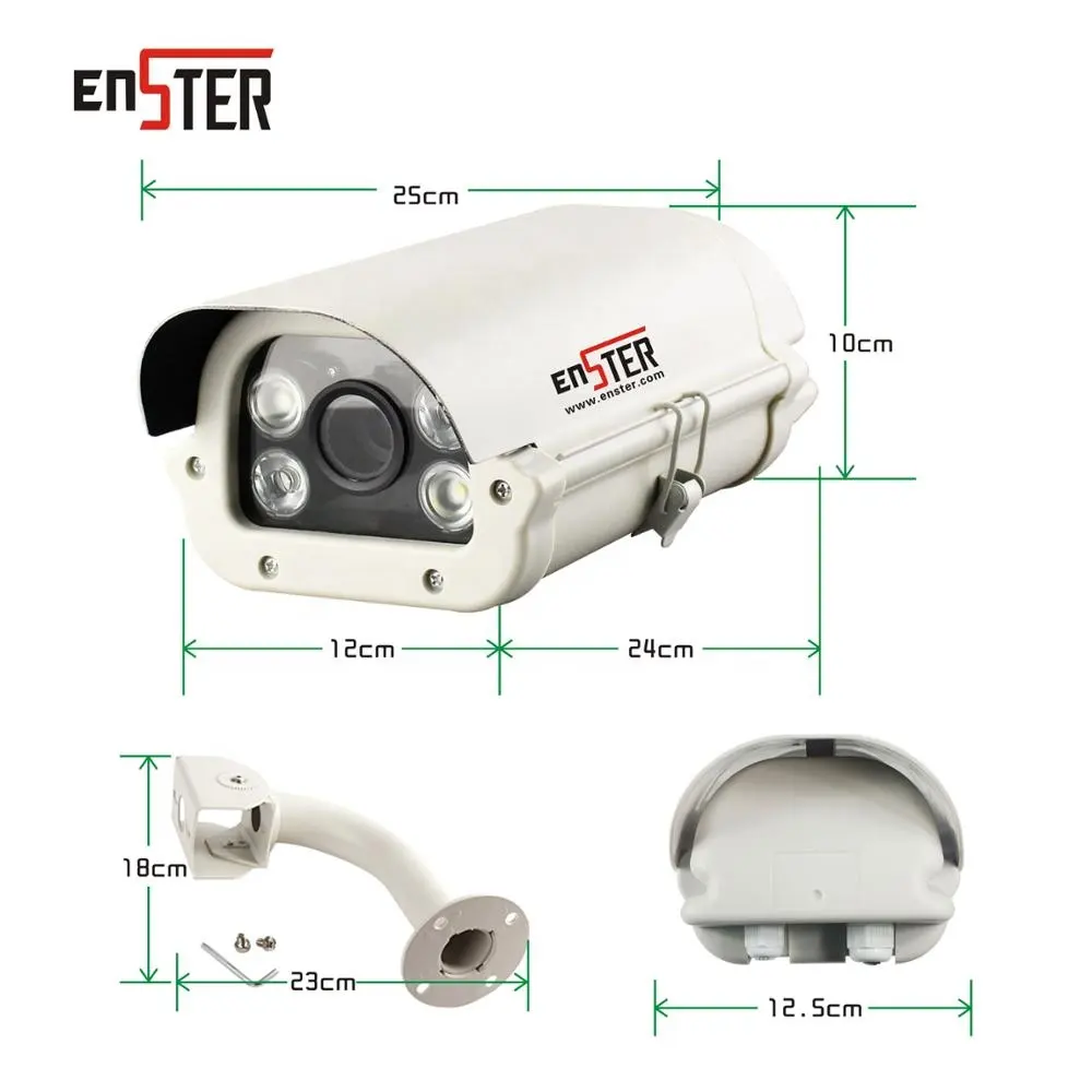 Cámara Ip de captura LPR para exteriores, impermeable, para estacionamiento, con cámara POE lpr, placa de matrícula de 2.0MP, 1080P