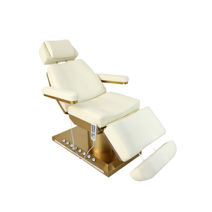 Cama de Masaje Eléctrica con Base de Acero Inoxidable Dorada, Control de Pie, 4 Motores, Color Personalizable, para Salón de Belleza - Product Image 4