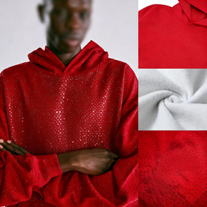 Comfort Cotton Full Rhinestone Hoodies-Diseñador personalizado Gráfico Peso pesado Streetwear Sudadera, Elegante Puff Print Pullover - Product Image 2