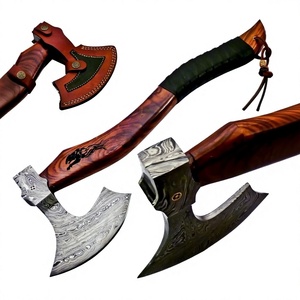 Damascus <b>Axe</b> with Carbon Steel Head Industrial Grade Broad <b>Axe</b> Wood <b>Handle</b> for Woodworking <b>Axe</b> for Sale in Low price - Product Image 3