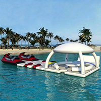 Plateforme flottante gonflable en PVC épais JUNAO Q-1 pour piscine en mer, capacité de 500 kg pour plusieurs personnes