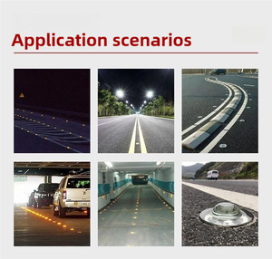 3M de démarcation d'autoroute réfléchissante temporaire double face bleu rouge réfléchissant lueur clignotant solaire goujons de route pour les routes - Product Image 6