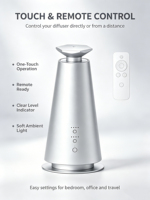 Diffuseur de parfum intelligent sans eau 100 ml, portable, en métal, rechargeable, contrôle par application et tactile, 3 niveaux de diffusion, minuterie, lumière décorative