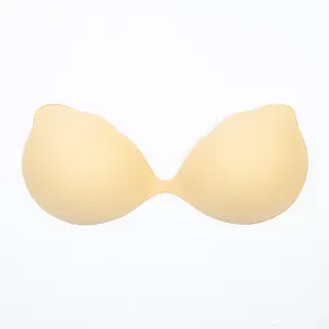 Venta al por mayor Mujeres Sexy Color Sólido Ropa Interior Personalizada Invisible Silicona Lencería Lift Sticky Adhesive Bra