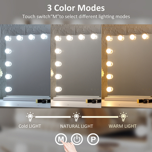 Một mặt LED ánh sáng Vanity Gương trang điểm USB loa không dây vuông kính đứng Magnifying personalizable gương mỹ phẩm - Product Image 3