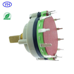 Muestras Gratis, Interruptor Rotatorio Personalizado ODM con Eje Metálico, Montaje Vertical en PCB, 32 mm, 2 Polos, 2~12 Posiciones, Pines de Montaje en PCB de 12 Posiciones - Product Image 3