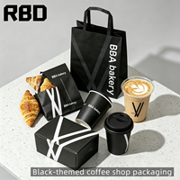 Service Personnalisé Tout-en-un : Gobelets en Papier Biodégradables à Double Paroi, Sacs et Boîtes en Papier de Haute Qualité avec Logo Personnalisé pour Emballage de Café