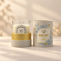 Emballage de tube en papier pour bougies de luxe en gros personnalisé, tube en papier blanc pour bougies
