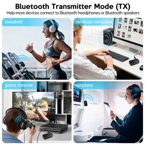RT10 Nuevo Adaptador Bluetooth Auxiliar para Coche, Mini Transmisor y Receptor <span class=keywords><strong>de</strong></span> Audio Bluetooth 6.0 Portátil y Manos Libres - Product Image 5