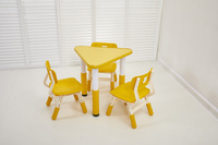 Bureaux et chaises pour enfants en plastique coloré, modernes, réglables en hauteur, pour bébés et enfants, mobilier préscolaire