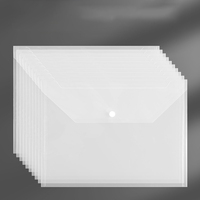 Bouton pression en plastique transparent dossier poche sac en papier A4 taille horizontale Document enveloppe en gros