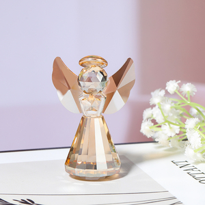 Luxurious Birthday <strong>Gifts</strong> Baby Shower Baptism Return <strong>Gifts</strong> Gold Clear Crystal Glass <strong>Angel</strong> Model Ornament in the Stock Wholesale - Product Image 4