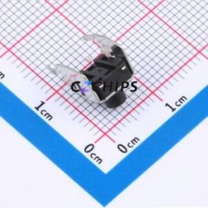 TS013-CBW0EH6.5 Tactile Switch Through hole-4P,7.5x7mm Switch Single Pole Single Throw Round Button 1.8N Right Angle Insert - Product Image 2