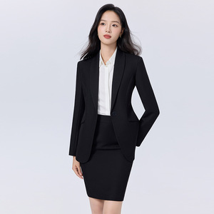 Women's Suit Set Gray Wool <b>Blend</b> Anti-Wrinkle Professional Workwear Commute Style - Product Image 2
