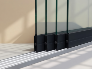 Portes coulissantes empilables en profilé <span class=keywords><strong>aluminium</strong></span> pour patio et jardin, étanches, multi-panneaux, avec rail inférieur, couleurs <span class=keywords><strong>RAL</strong></span>, vente en gros - Product Image 1