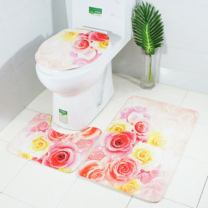 Set da <span class=keywords><strong>bagno</strong></span> <span class=keywords><strong>impermeabile</strong></span> antiscivolo 3d stampato <span class=keywords><strong>tappeto</strong></span> tappetino da <span class=keywords><strong>bagno</strong></span> - Product Image 2