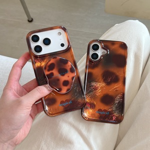 Coque de protection antichoc à imprimé léopard ambre automnal, compatible avec iPhone 17 16 Pro Max, coque de téléphone dégradée, coque arrière protectrice - Product Image 2