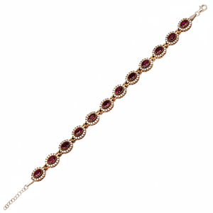 Oval <b>Amethyst</b> CZ Authentic Handmade Wholesale <b>Bracelet</b> Charm Turkish Handmade Wholesale 925 Sterling Silver Jewelry - Product Image 2