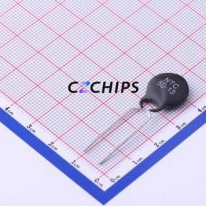 เทอร์มิสเตอร์ WMF21-5D13MPUP8CB20 NTC แบบ Through-hole (THT), ระยะขา P=7.5 มม. ความต้านทาน 5 โอห์ม 2800K 20% 5A - Product Image 1