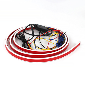 Tira de luz Led ámbar blanco de doble Color para capó de coche, señal de giro, resistente al agua, decoración de 2,4 M, lámpara de atmósfera automática de 12V - Product Image 4