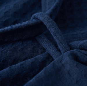 Custom Logo Quick-Dry Compressed Knitted Lightweight Waffle Beauty Salon <b>Robe</b> White Custom Hotel Bathrobe - Product Image 6