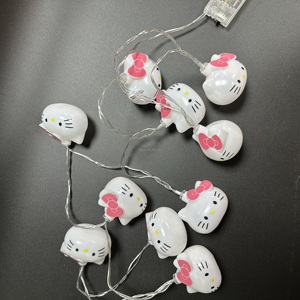 Guirlande lumineuse à LED pour chat mignon, veilleuse alimentée par batterie en PVC pour décoration de chambre d'enfant, lumières de Noël - Product Image 6