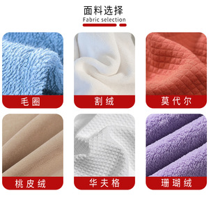 เสื้อคลุมอาบน้ำผ้าวาฟเฟิล ผ้าฝ้ายทั้งตัว ไซส์เดียว ใช้ในบ้านหรือสปา มีตัวเลือกเพิ่มโลโก้ - Product Image 3