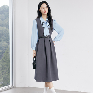 Robe-veste bleu marine professionnelle pour étudiants, idéale pour les entretiens d'embauche et les occasions formelles de printemps - Product Image 3