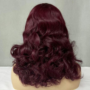 Parfaites pour le quotidien : Perruques en cheveux ondulés avec dentelle frontale 13*4, vente en gros, 14 pouces, cinq couleurs en stock, cheveux volumineux - Product Image 4