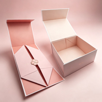 Boîte cadeau rigide pliable magnétique à plat, boîte à rabat personnalisable avec logo pour emballage de cosmétiques et cadeaux de mariage