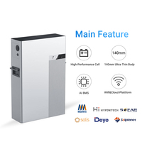 Stock UE FEB Batterie Tesla Powerwall 5Kwh LFP de haute qualité 51.2V 1000Ah 200Ah Lifepo4 Lithium FEB Solaire Domestique 51.2V Powerwall