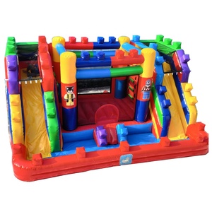 Château gonflable avec double toboggan, structure de jeu combinée pour enfants, château gonflable de qualité commerciale - Product Image 2