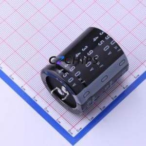 LLS2W391MELC <b>Snap</b>-in Aluminum Electrolytic Capacitor Through hole Component (THT),D35xL40mm 390uF 20% 450V 10mm - Product Image 1